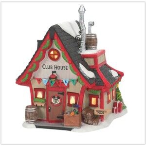 NIB Dept 56 Mickey's Clubhouse Disney Christmas Village 6010492 Lighted, 2023